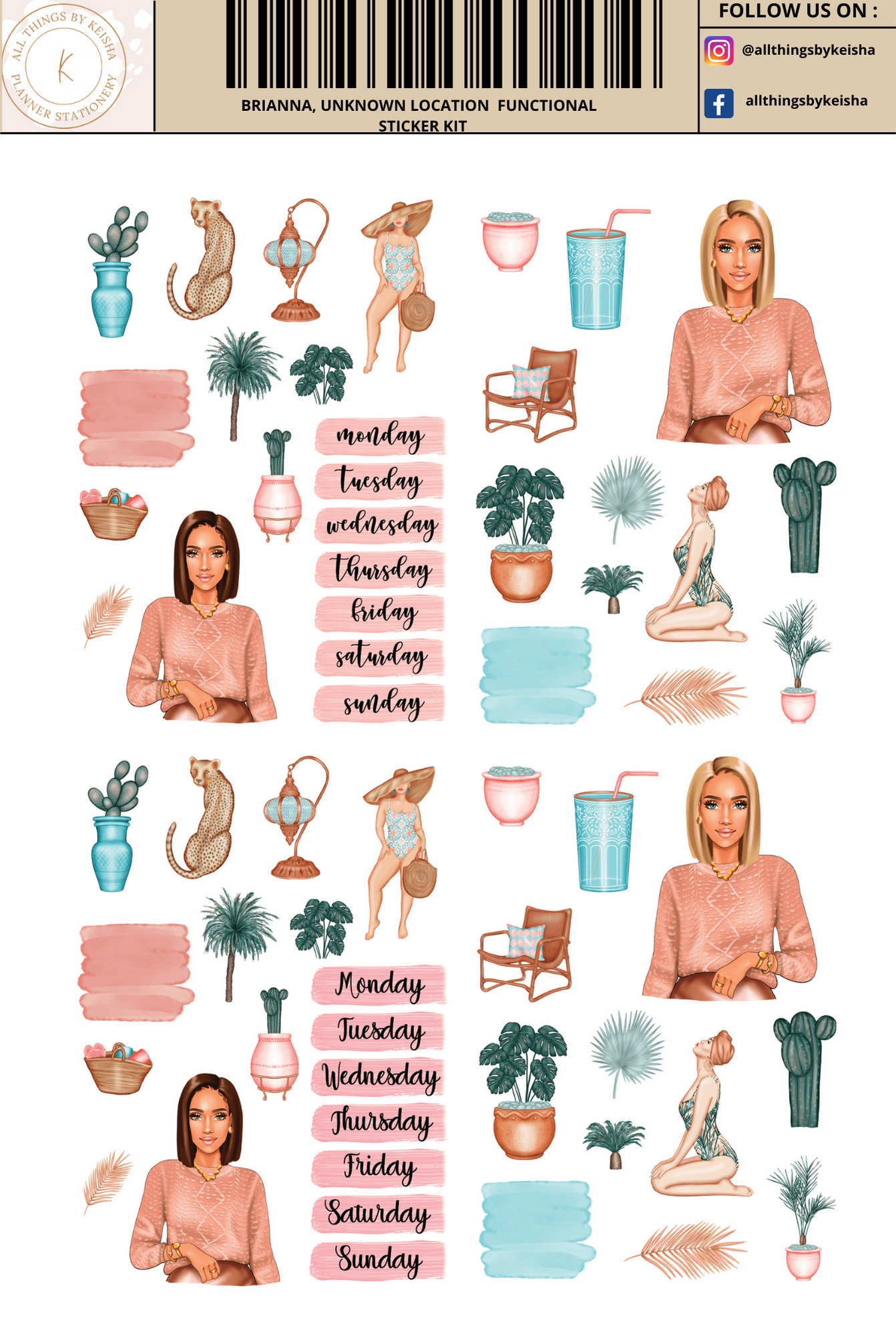 BRIANNA - UNKNOWN LOCATION FUNCTIONAL STICKER KIT