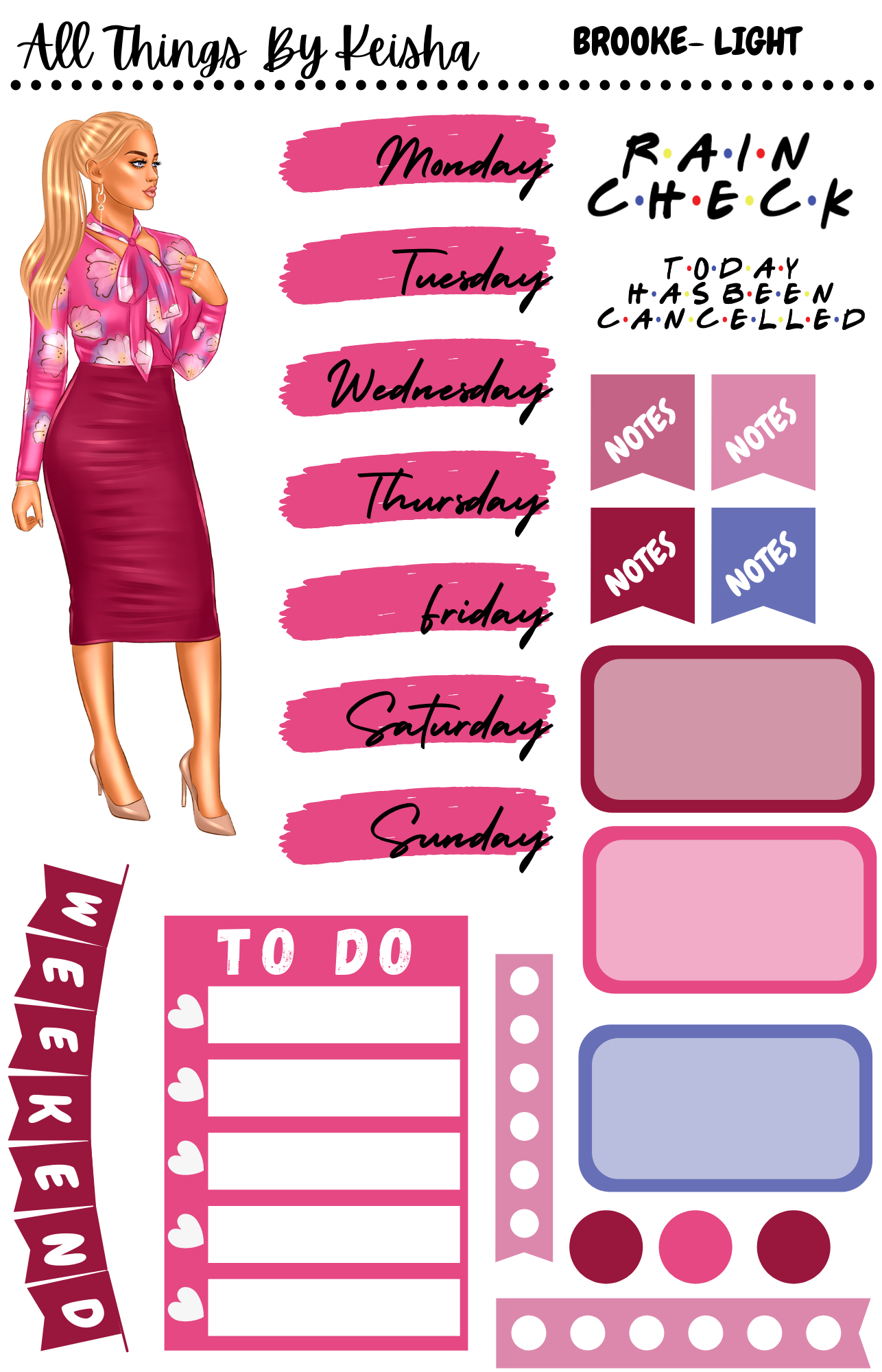 BROOKE- FUNCTIONAL STICKER KITS