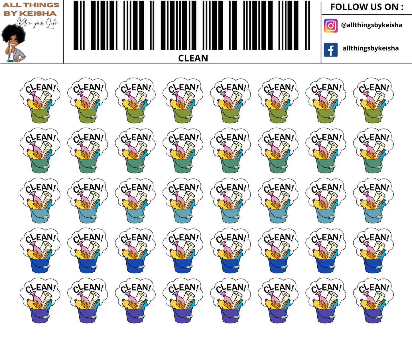 CLEAN / VACCUM STICKERS