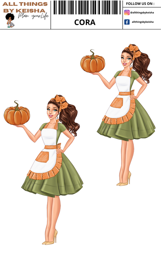 CORA PLANNER GIRL STICKER SET