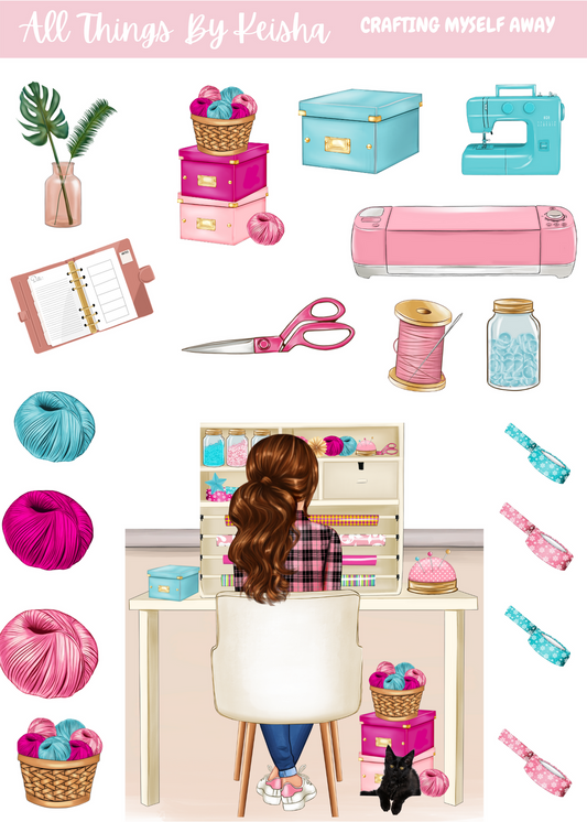 RECREATED CRAFTING MY LIFE AWAY FUNCTIONAL STICKERS