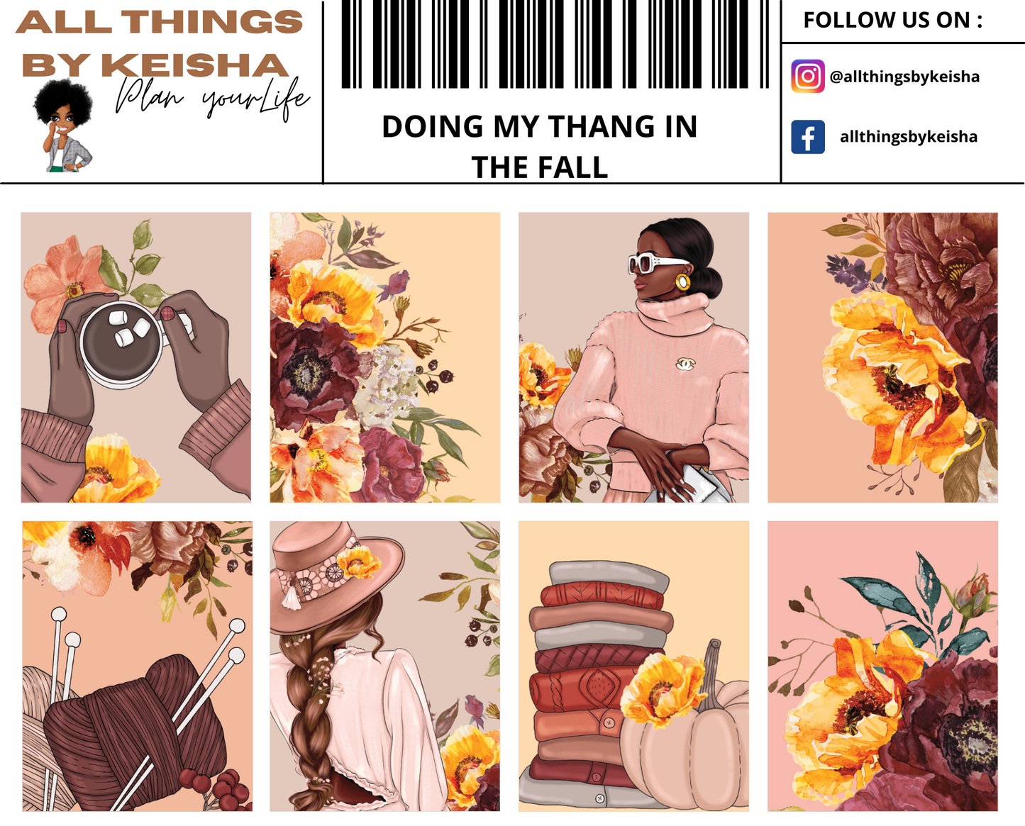 DOING MY THANG IN THE FALL FULL STICKER KIT