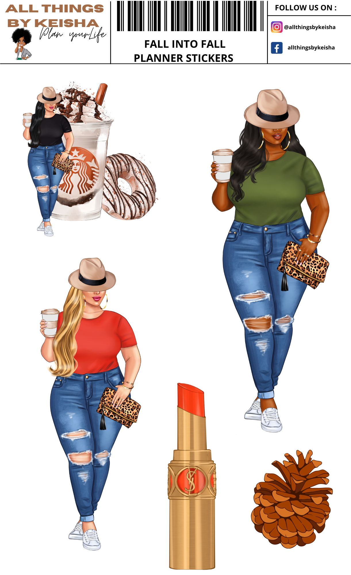 100 FALL INTO FALL PLANNER STICKERS