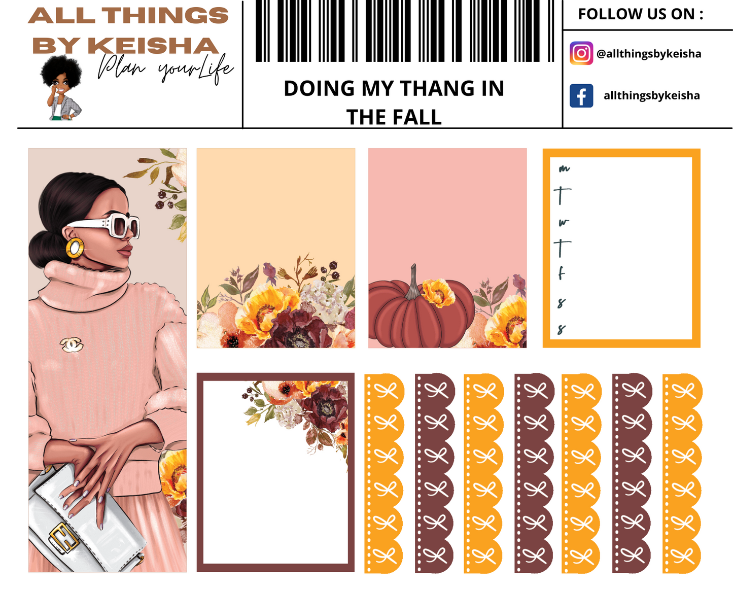 DOING MY THANG IN THE FALL FULL STICKER KIT