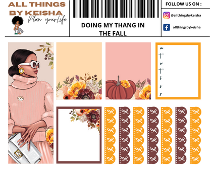 DOING MY THANG IN THE FALL FULL STICKER KIT