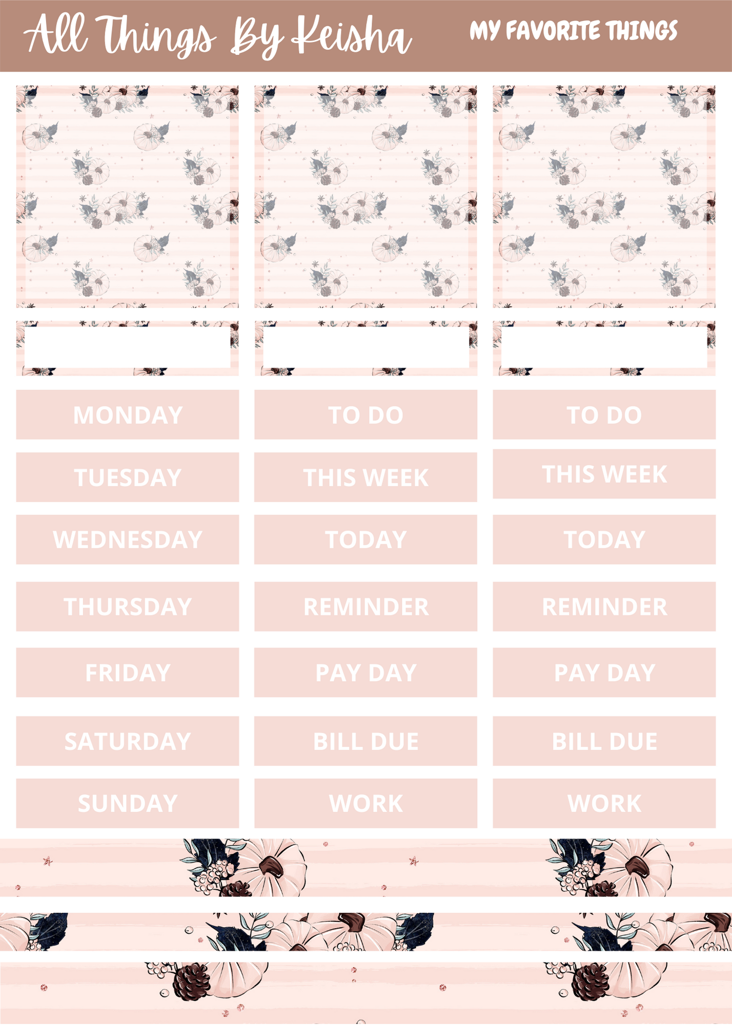 MY FAVORITE THINGS 2 - PAGE FUNCTIONAL KIT