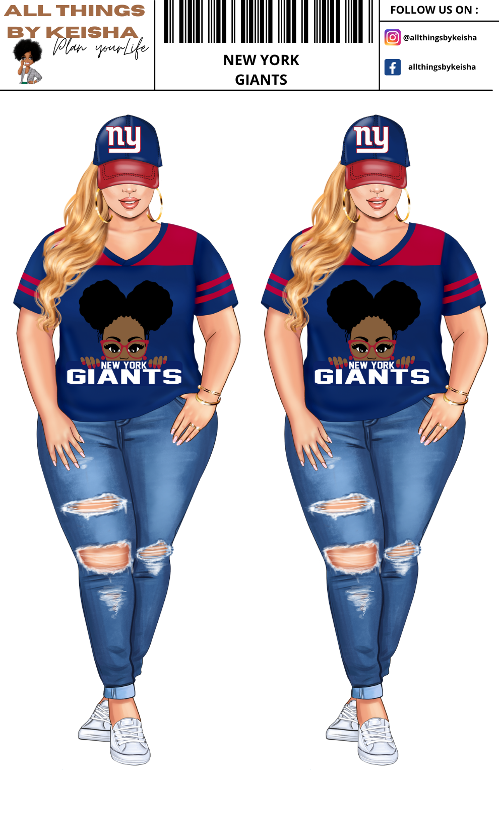 GIANTS PLANNER GIRL STICKER SET