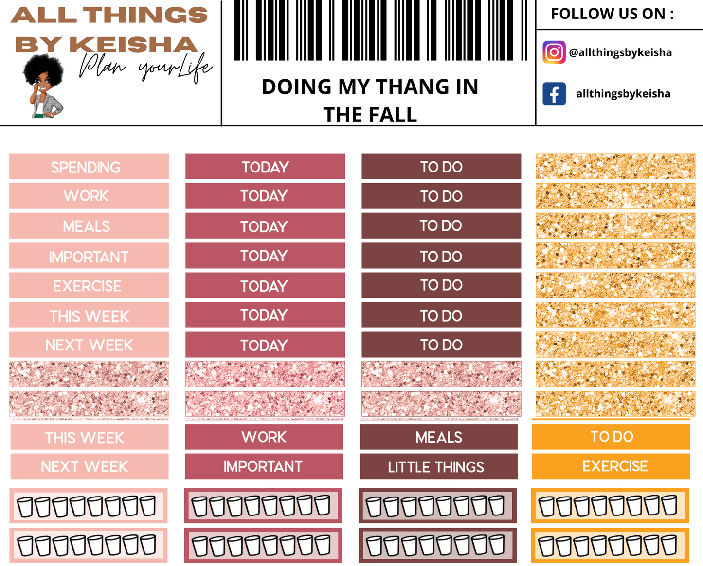 DOING MY THANG IN THE FALL FULL STICKER KIT