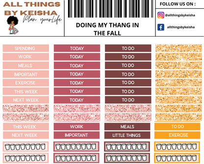 DOING MY THANG IN THE FALL FULL STICKER KIT