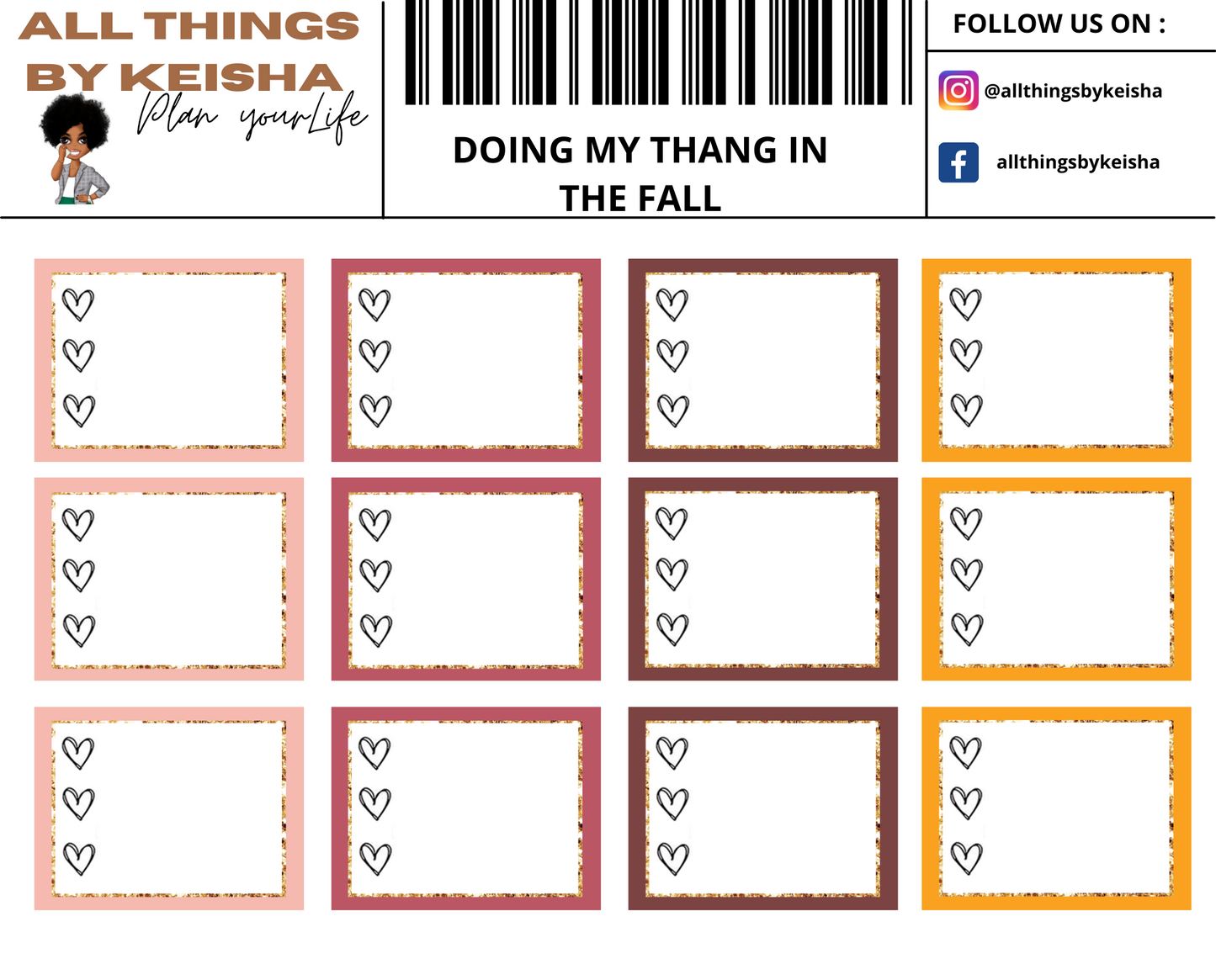 DOING MY THANG IN THE FALL FULL STICKER KIT