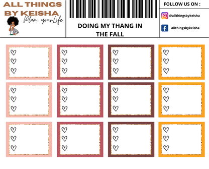 DOING MY THANG IN THE FALL FULL STICKER KIT