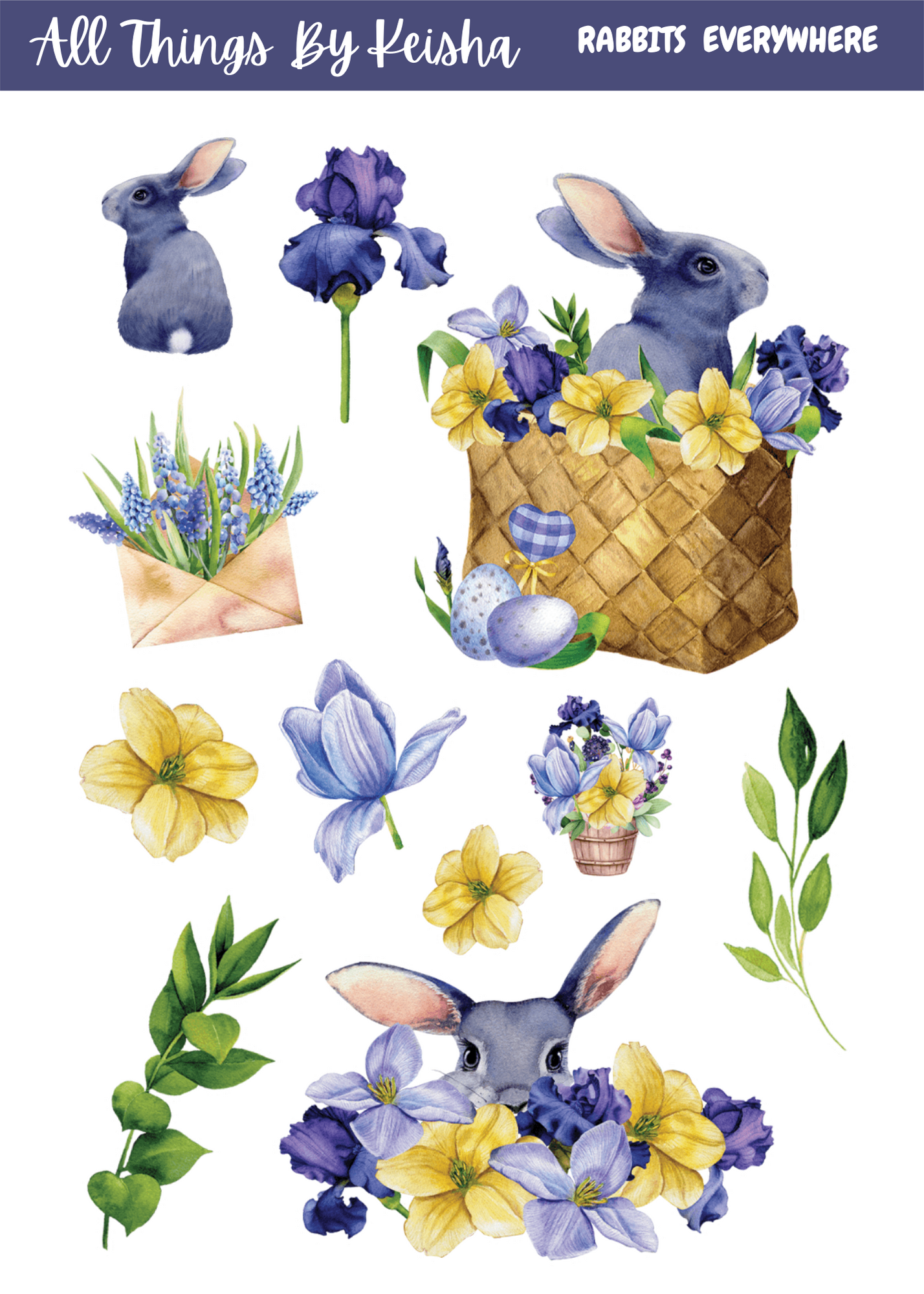RABBITS EVERYWHERE 2- PAGE FUNCTIONAL KITS