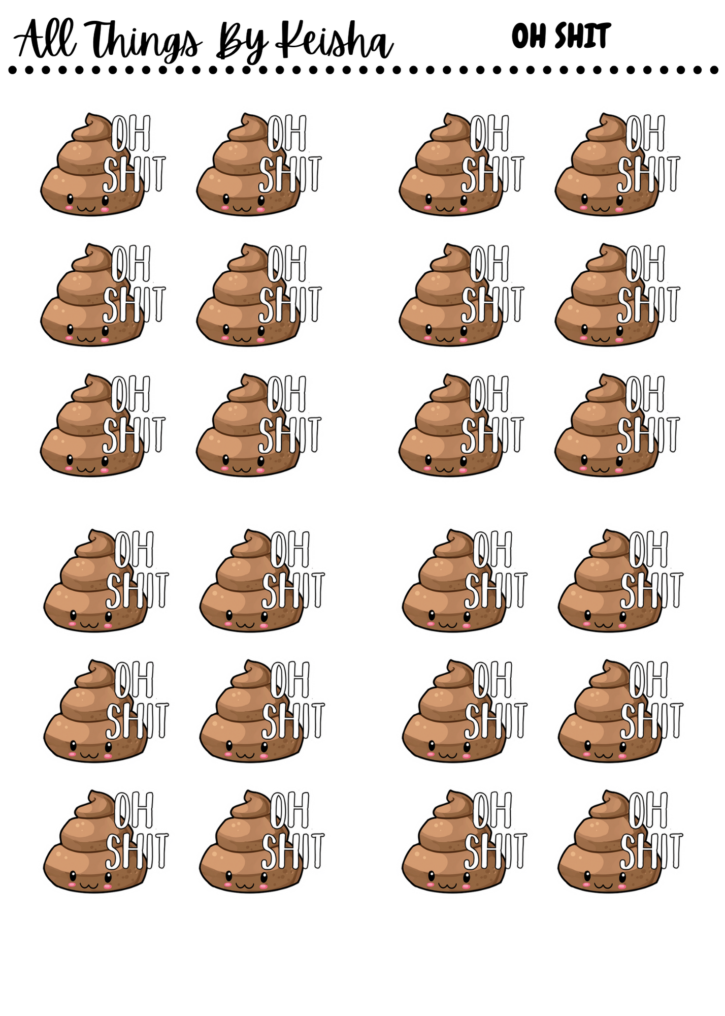 OH SHIT STICKERS