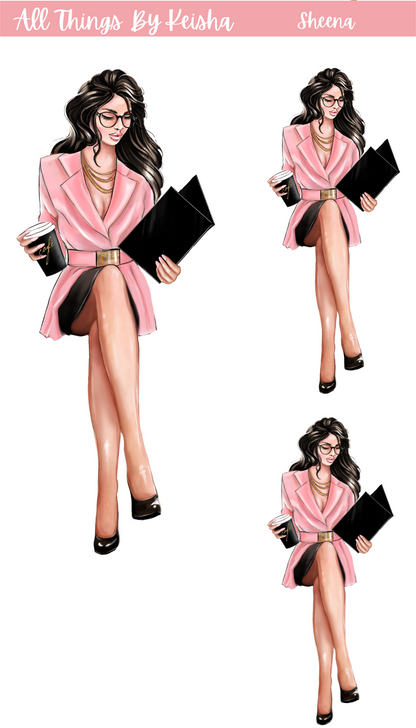 I'M THE BOSS PLANNER GIRL STICKER SET