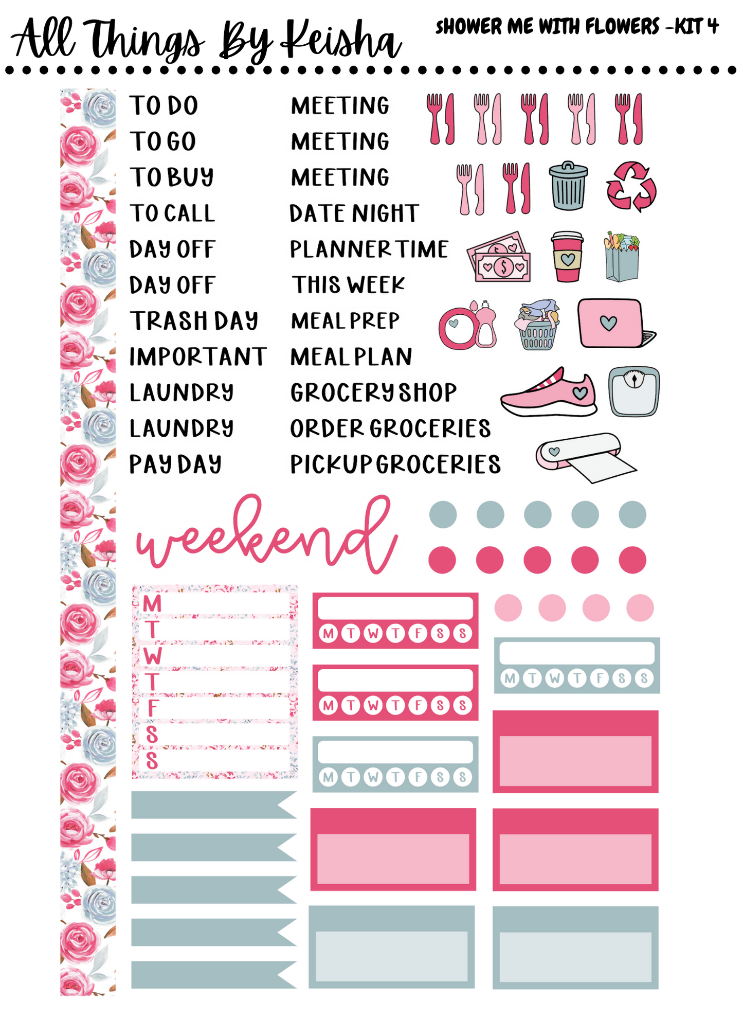 SHOWER ME WITH FLOWERS WEEKLY KIT