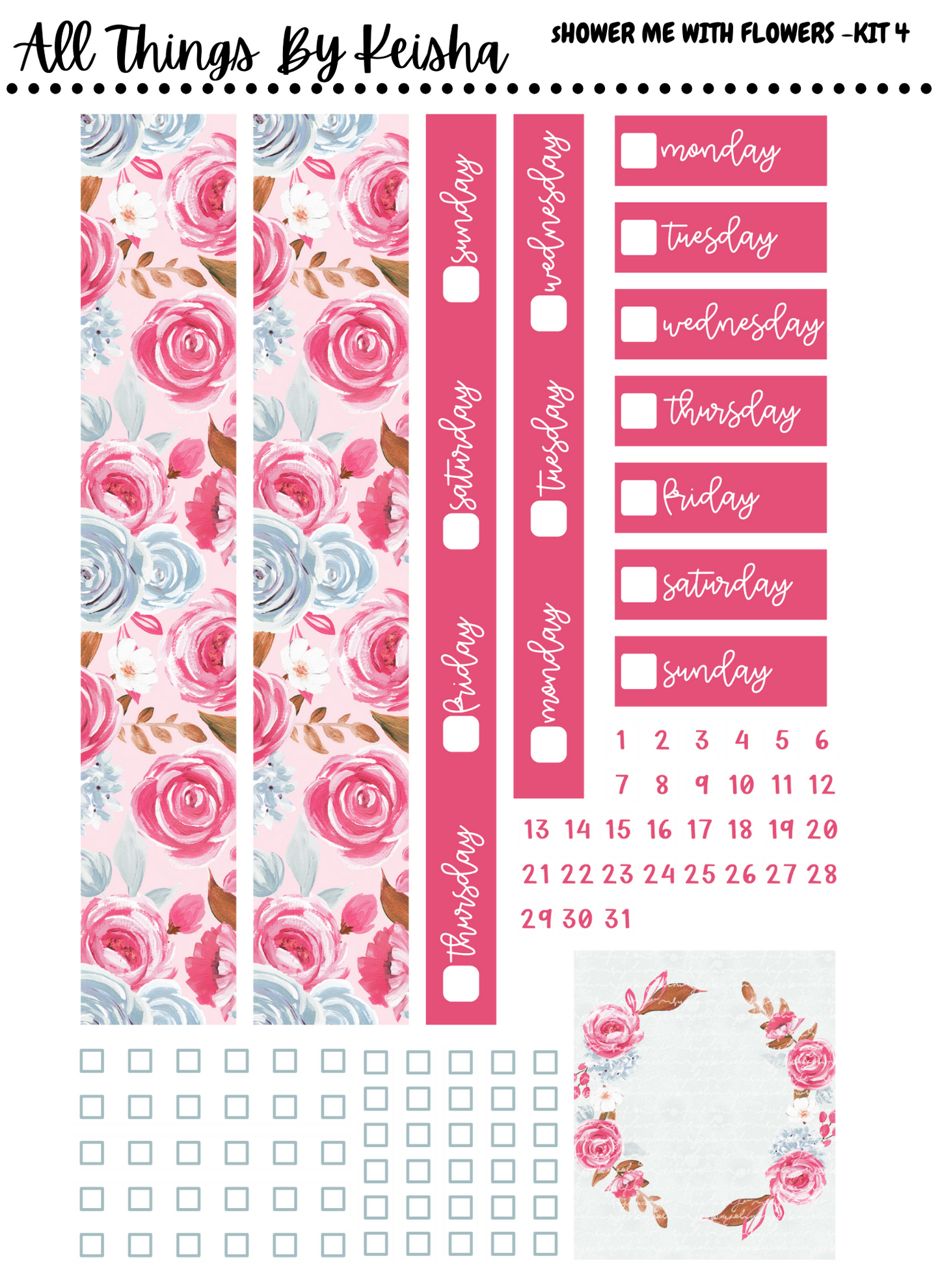 SHOWER ME WITH FLOWERS WEEKLY KIT