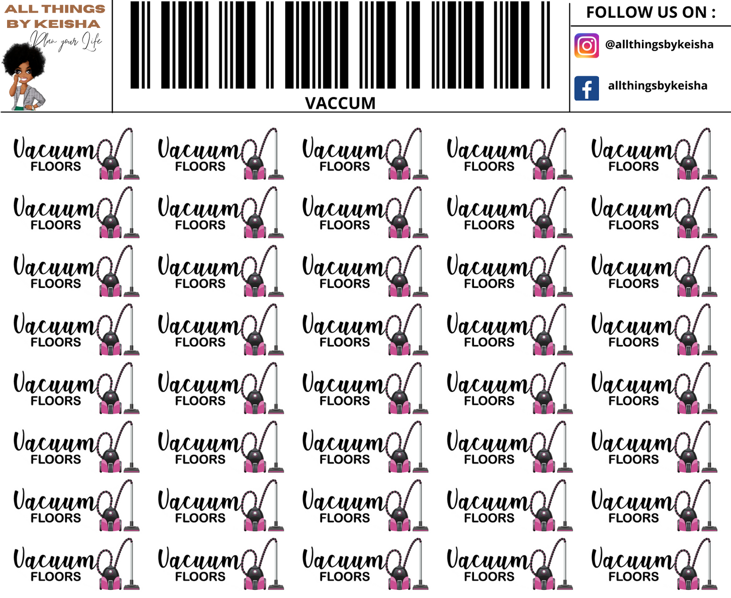 CLEAN / VACCUM STICKERS